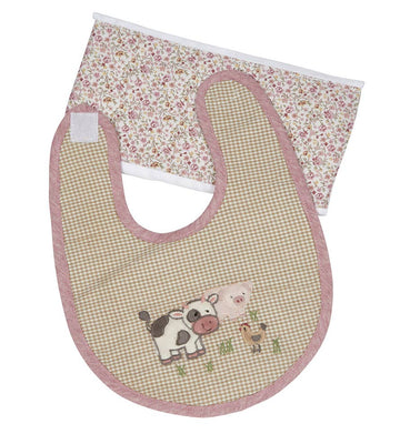 FAIRE - Maison Chic Baby Farm Friends Gift Boxed Bib & Burp Set by Maison Chic